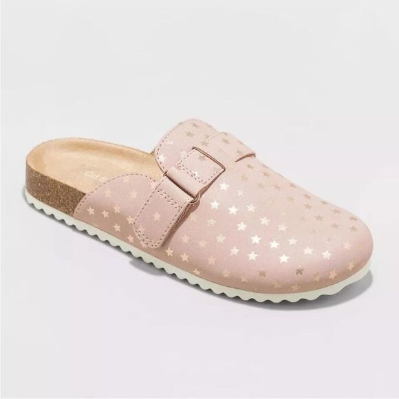 Gold Star Clogs Girl’s 13 Perry Pink Slip-On Shoes Cat & Jack Adjustable School - Picture 1 of 14